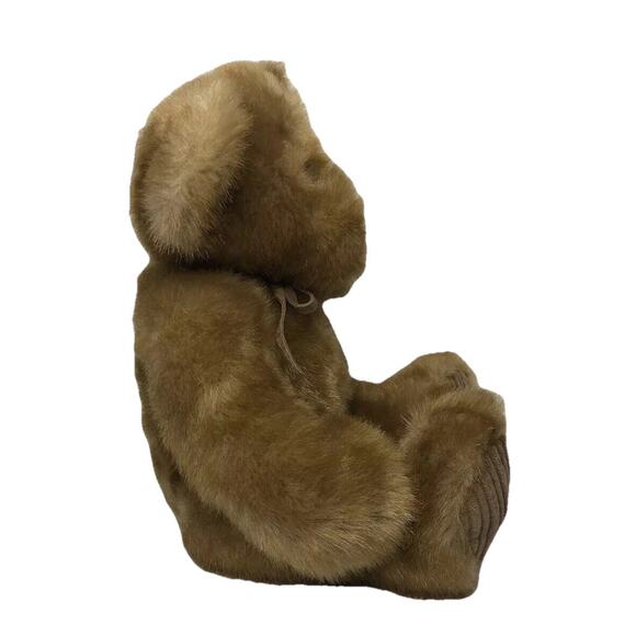 NEW First & Main Minky Faux Brown Mink Stuffed Teddy Bear Plush Corduroy Paws - Picture 10 of 11